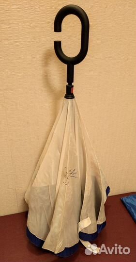 Зонт укрепленный с обратным открыванием