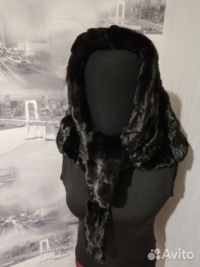 Капор меховой из норки шапка капюшон