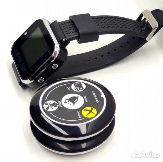 Кнопка вызова официанта модель Смайл и часы