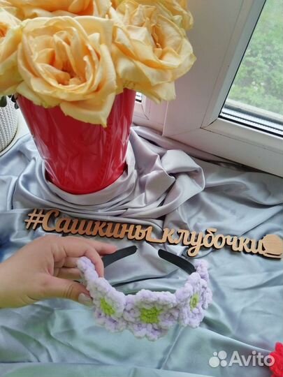 Ободок для волос ручной работы