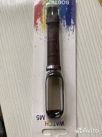 Ремешок для часов xiaomi mi band 5 кожаный