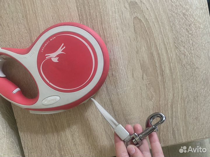 Поводок рулетка flexi L 8 метров лента до 50 кг