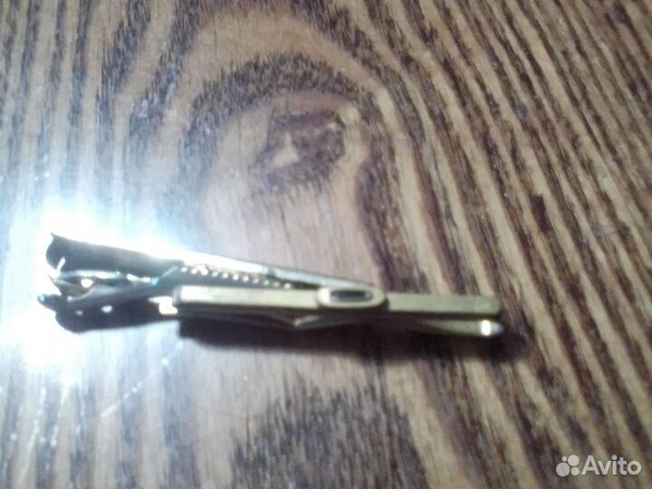 Зажим для галстука латунь - серебро