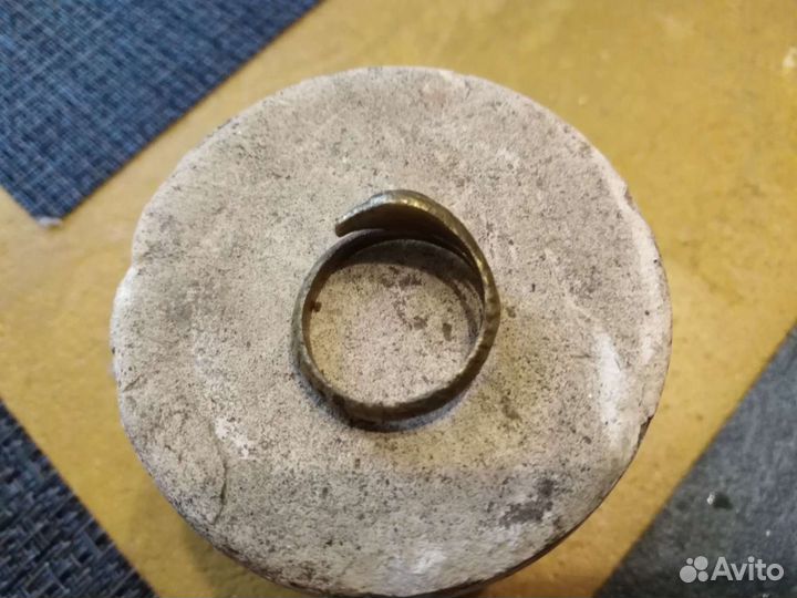 Старинное кольцо змея из латуни 18-19век