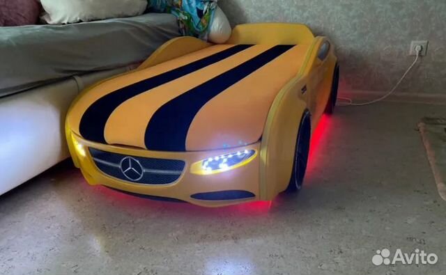 Детская Кровать Машина Новая Матрас в Комплекте