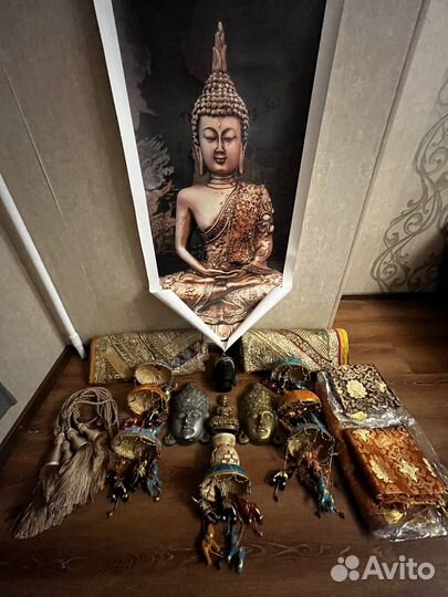 Статуэтка, будда, плакат, ковры