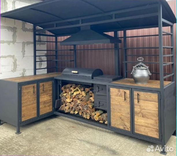 Мангал с крышей