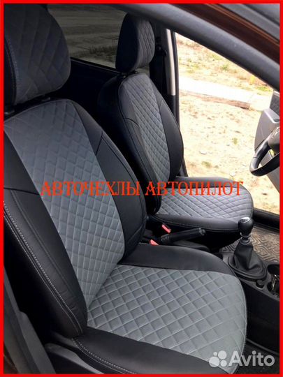 Чехлы Автопилот Renault Duster 1 из экокожи Ромб