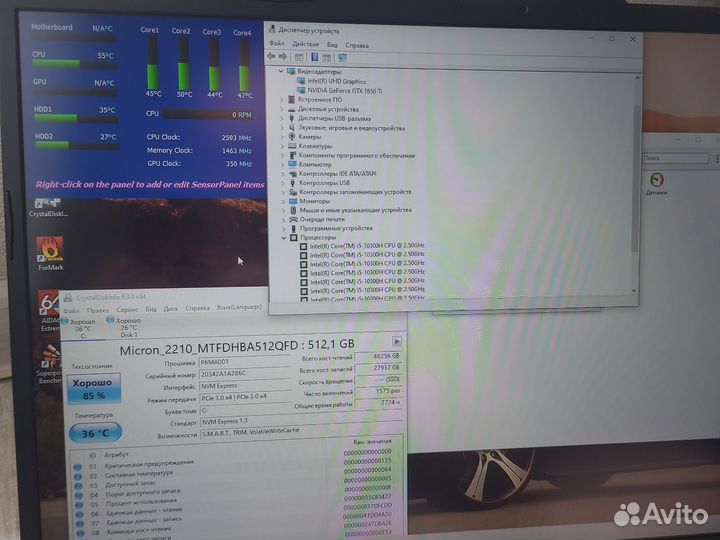 Asus TUF 17.3 144mhz i5-10300h/ssd512/1650ti