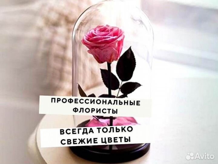 Розы в колбе любые