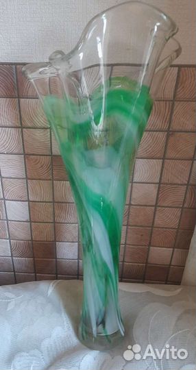 Ваза из цветного стекла СССР
