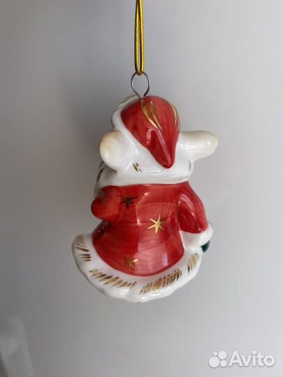 Елочная игрушка Заяц нп, Лефортовский фарфор