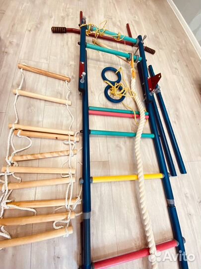 Шведская стенка бу в распор турник несъемный