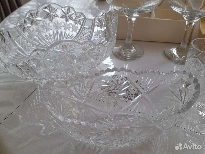 Хрусталь СССР салатницы и стопки