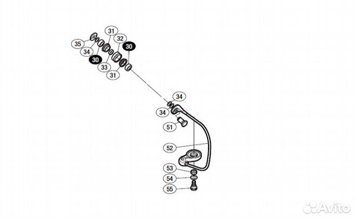 Разборной ролик л/у Shimano Stradic / Twin Power