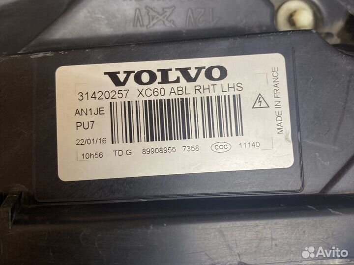 Левая фара Volvo xc 60