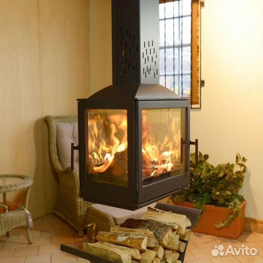 Камин подвесной