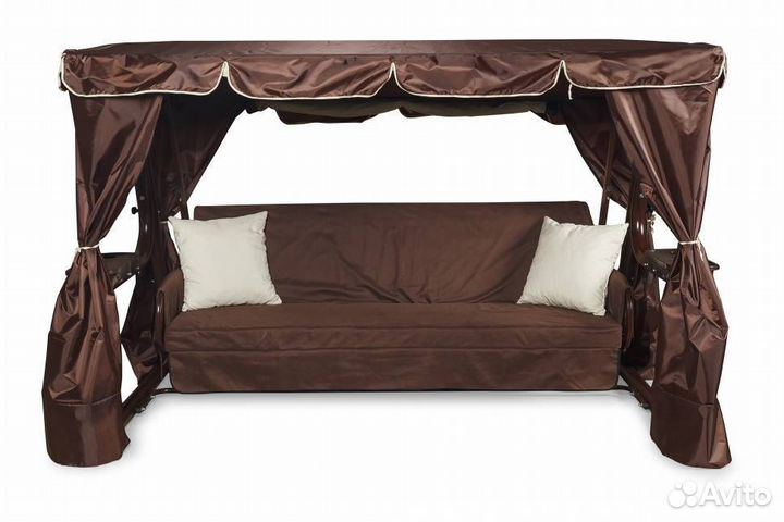 Садовые качели Нирвана 76 premium, шоколад