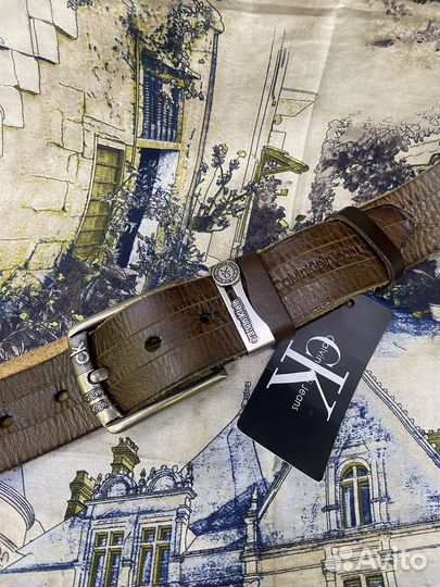 Мужской кожаный ремень Ck