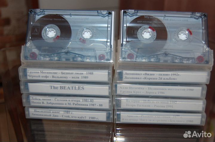 Аудиокассеты технологические с записью