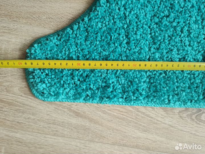 Новый бирюзовый коврик для туалета