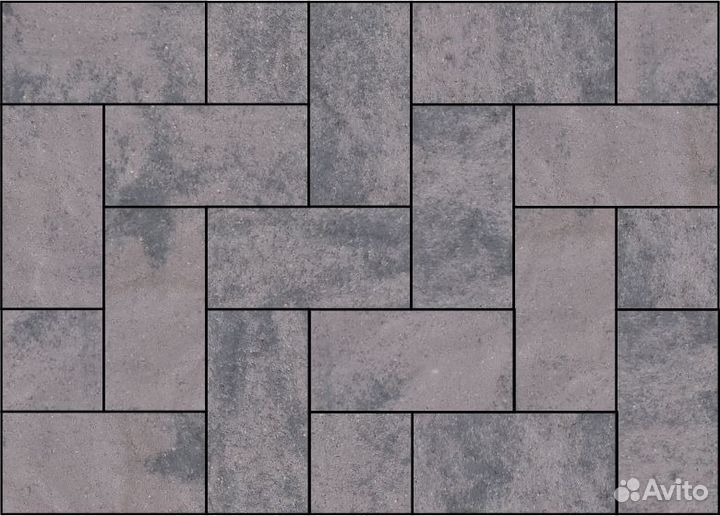 Тротуарная плитка Прямоугольник color MIX Агатиум
