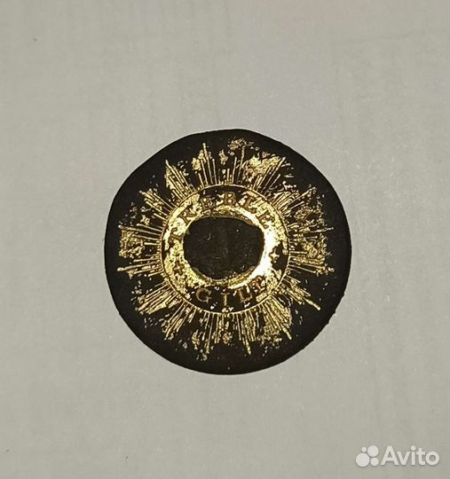 Пуговица Treble gilt позолота