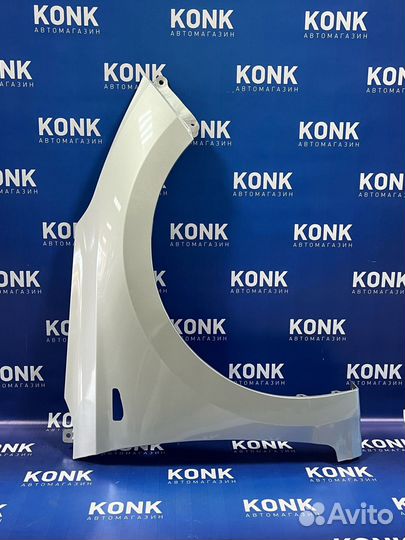 Правое серебристое крыло на Солярис 2017-2023