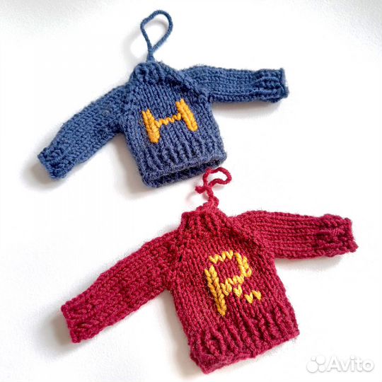 Елочная игрушка мини-свитерок набор 2 шт