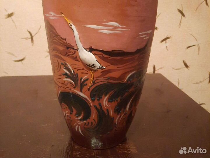 Ваза напольная керамическая Авторская роспись