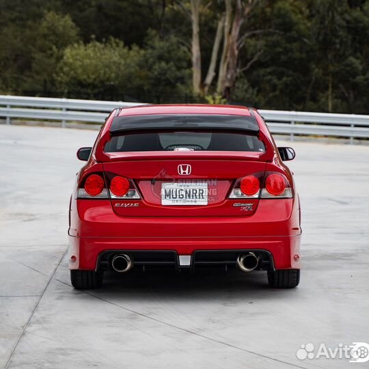 Юбка заднего бампера Civic 2006-2012 mugen RR 2 тр