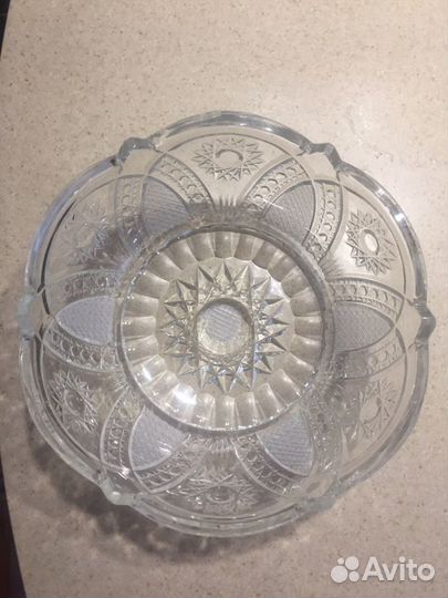 Ваза для фруктов хрусталь