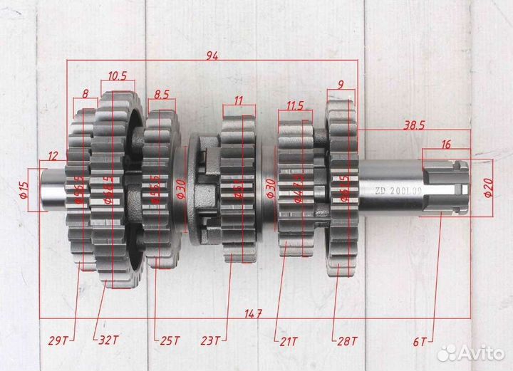 Валы кпп 172fmm первичный и вторичный