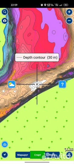 Карта глубин Башкирии на андроид телефон