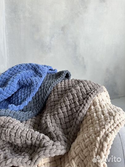 Плед детский вязаный ручная работа