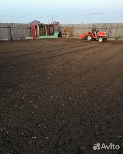 Вспашка земли, уплотнение, газон, покос травы