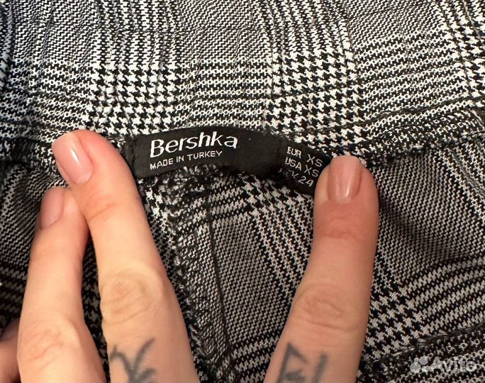 Костюмные брюки в клетку