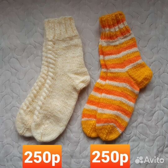 Новые носки вязаные женские, ручная работа