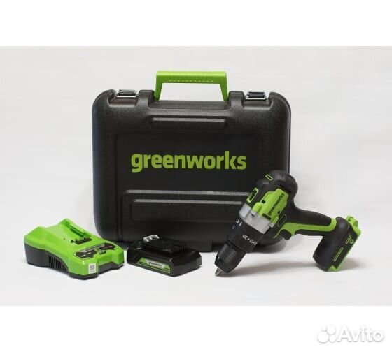 Шуруповерт аккумуляторный Greenworks GD24DD60K2