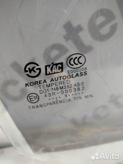 Стекло двери заднее правое Hyundai Elantra XD 2003