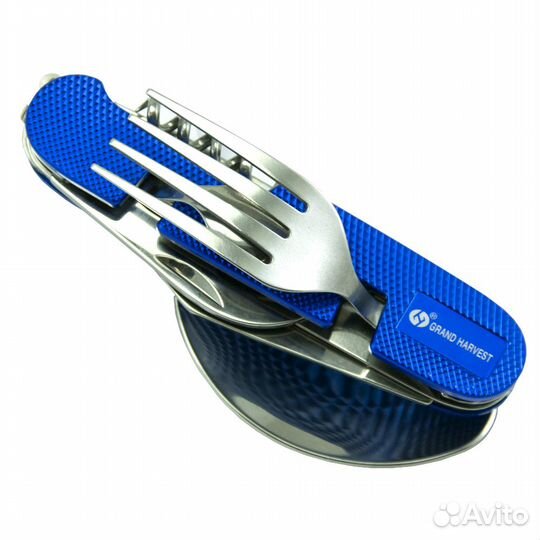 Походный складной набор вилка-ложка-нож 7 в 1