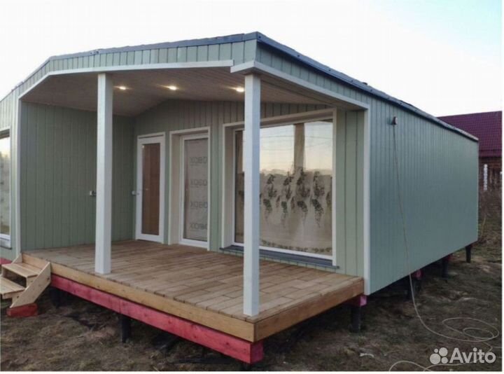 Каркасный всесезонный дом с доставкой 90 м кв, арт. бу-5334