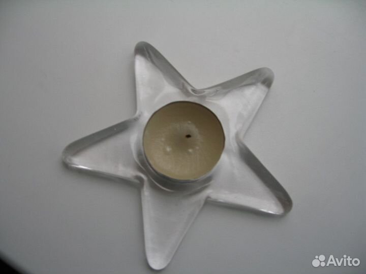 Подсвечник звезда прозрачный