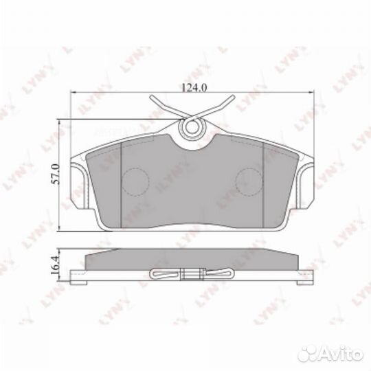 Lynxauto BD-5713 Колодки тормозные дисковые перед