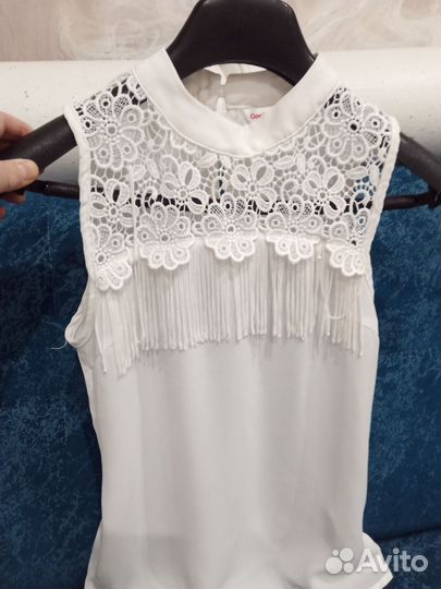 Блузка школьная на 10-11 лет, школьная для девочки