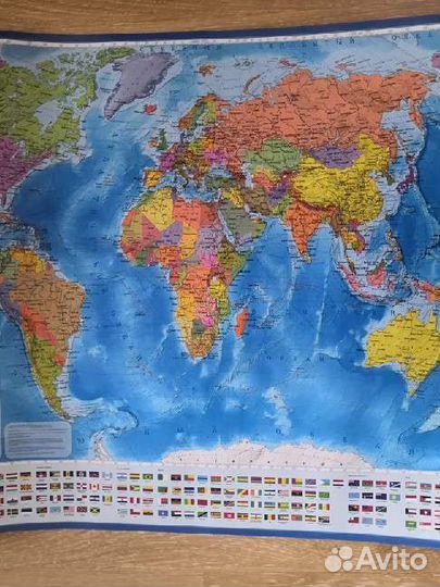 Карта мира на стену