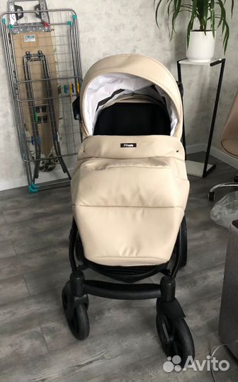 Коляска 2 в 1 Pituso Moon Lether, Vanilla (Ваниль)