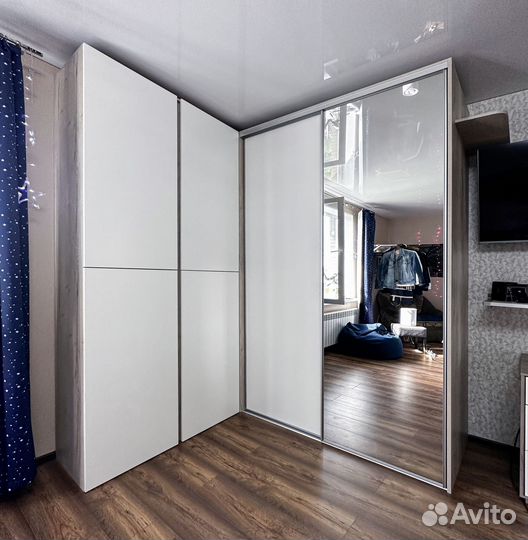 W6A9A6 Угловой Шкаф с Зеркалом