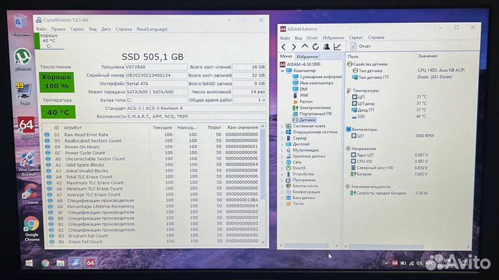 Ноутбук Asus 8/512GB для работы/учебы/игр