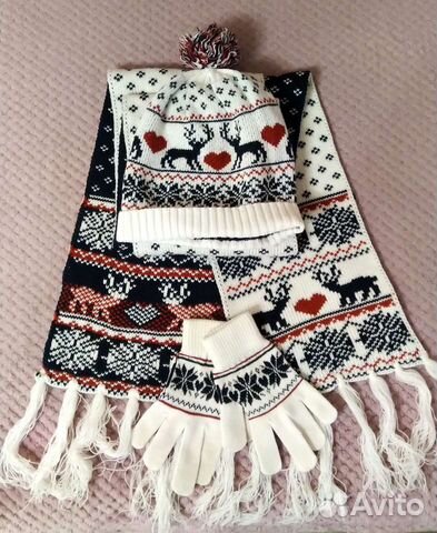 Шапка, шарфы, перчатки